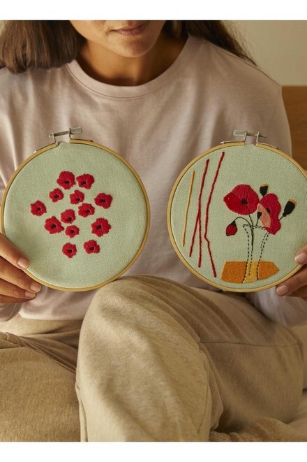 TB177 Mindful Making - Duo kit broderie Coquelicot