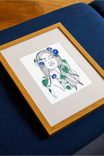 TB201 Kit broderie figures florales liserons par Joanna Hateley