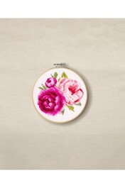 BK1895 Pivoines roses Kit point de croix 1