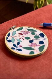 PN011K Kit punch needle fleurs tropicales par Nathalie Weinzaepflen