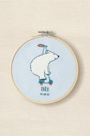 TB182 Kit Broderie - Ours Trotinette - Gift of stitch-1