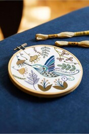 TB196 Kit broderie colibri par Christel Gouze