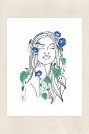TB201 Kit broderie figures florales liserons par Joanna Hateley-1