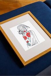 TB202 Kit broderie figures florales coquelicots par Joanna Hateley